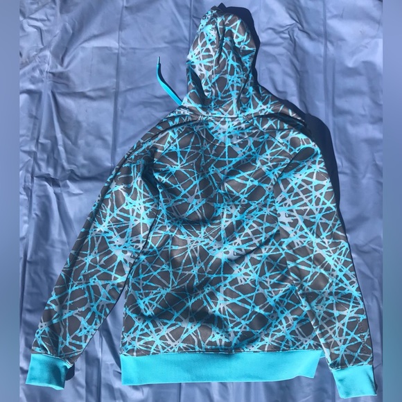 NWOT Under Armour Abstract Blue Zip-up Hoodie - XS - Picture 4 of 4